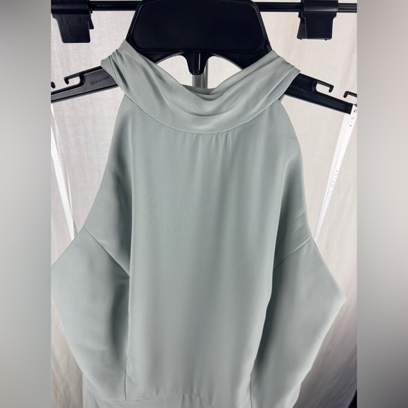 After Six Backless Halter Green Evening Gown Size 14R NWT - Picture 5 of 14